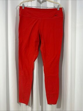 Nike Dri-FIT Leggings Size XL Red High Rise Athletic Workout Pants
